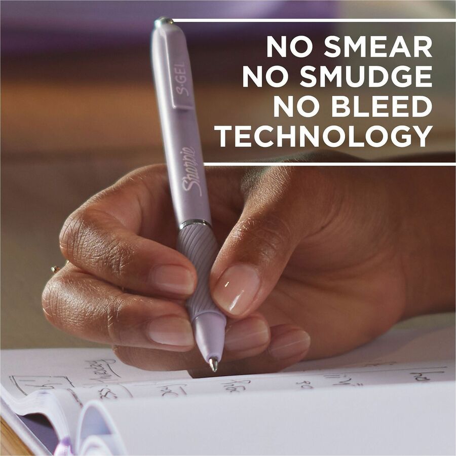 Sharpie S-Gel Pens - 0.7 mm Pen Point - Gel-based - Icy Violet Barrel - Writing, Home, School, Office - 12 / Dozen