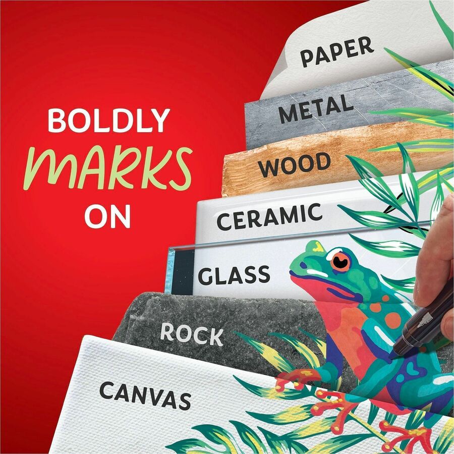 Sharpie Creative Markers - Fine Marker Point - Earth Tone Ink - Water Based, Acrylic Based - Glass, Art, Coloring - 5 / Pack