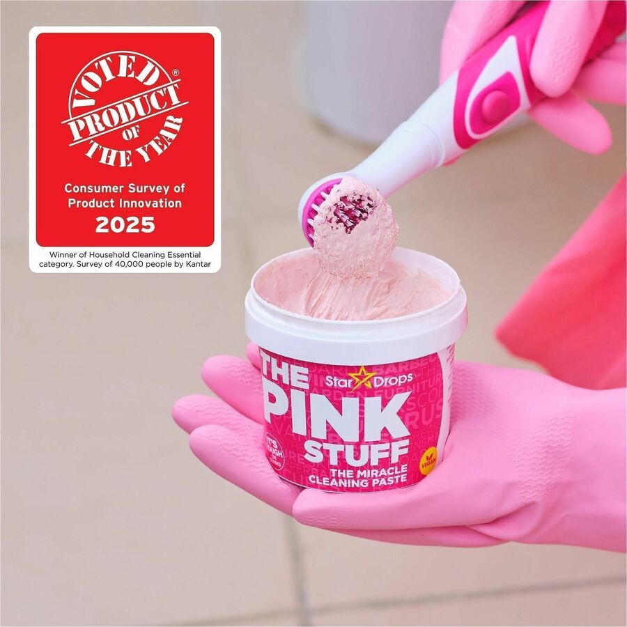 The Pink Stuff Miracle Cleaning Paste - For Multipurpose - Paste - 17.6 fl oz (0.6 quart) - Recommended For: Dirt Remover, Grime Remover, Stain Remover, Grease Remover - Cruelty-free, Versatile - Pink - 1 Each - Kennedy Office