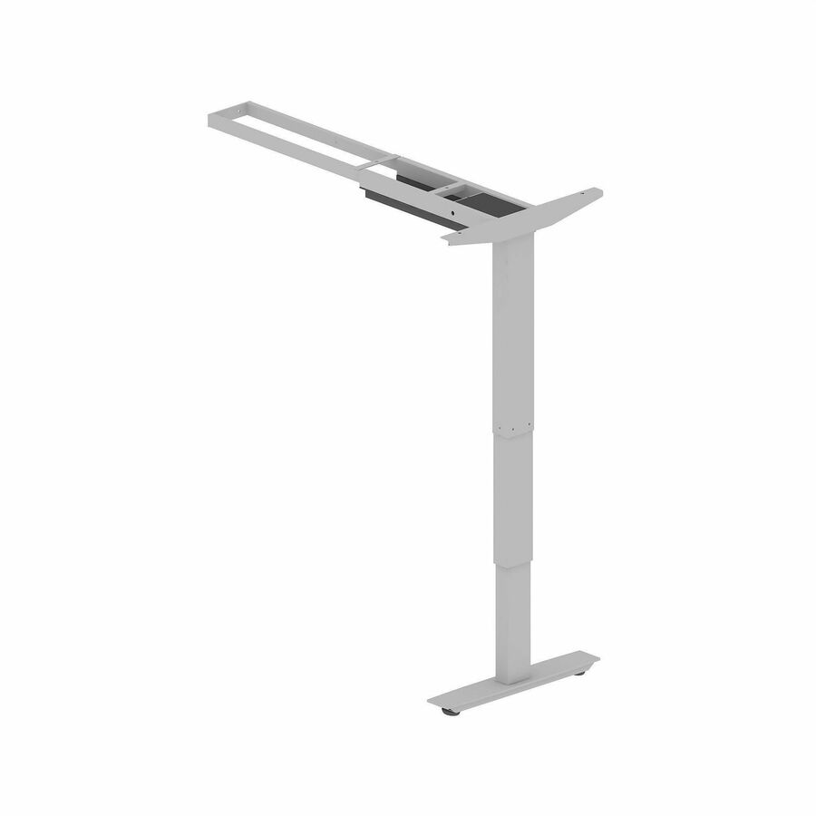 Lorell Sit-Stand 3rd-Leg Base - Silver Base - 2 Tier(s) - 275 lb Capacity - Height Adjustable - 3-Stage - 45" Height - Workstation - Assembly Required - Metal Frame Material - 1 Each