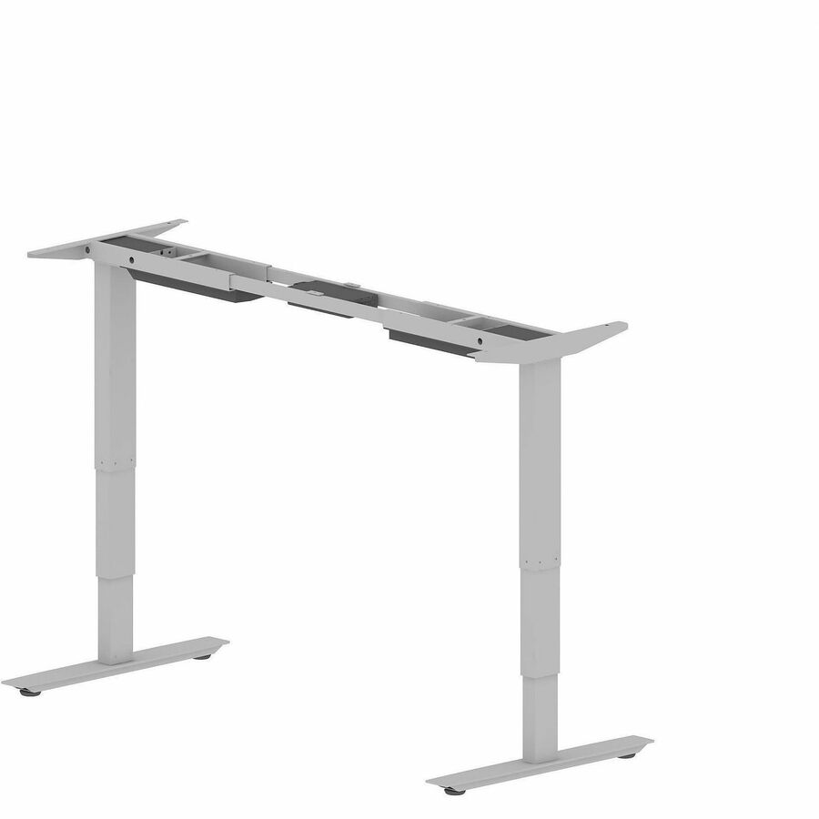 Lorell Sit-to-Stand Two-Tier Base - Silver Base - 2 Legs - 2 Tier(s) - 275 lb Capacity - Height Adjustable - 3-Stage - 45.10" Height - Workstation - Assembly Required - Steel Base Material - Steel Frame Material - 1 Each