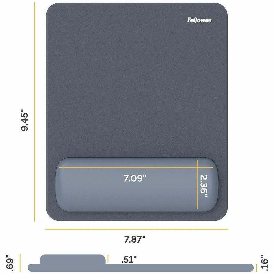 Picture of Fellowes Breyta Mousepad Wrist Rest - Blue