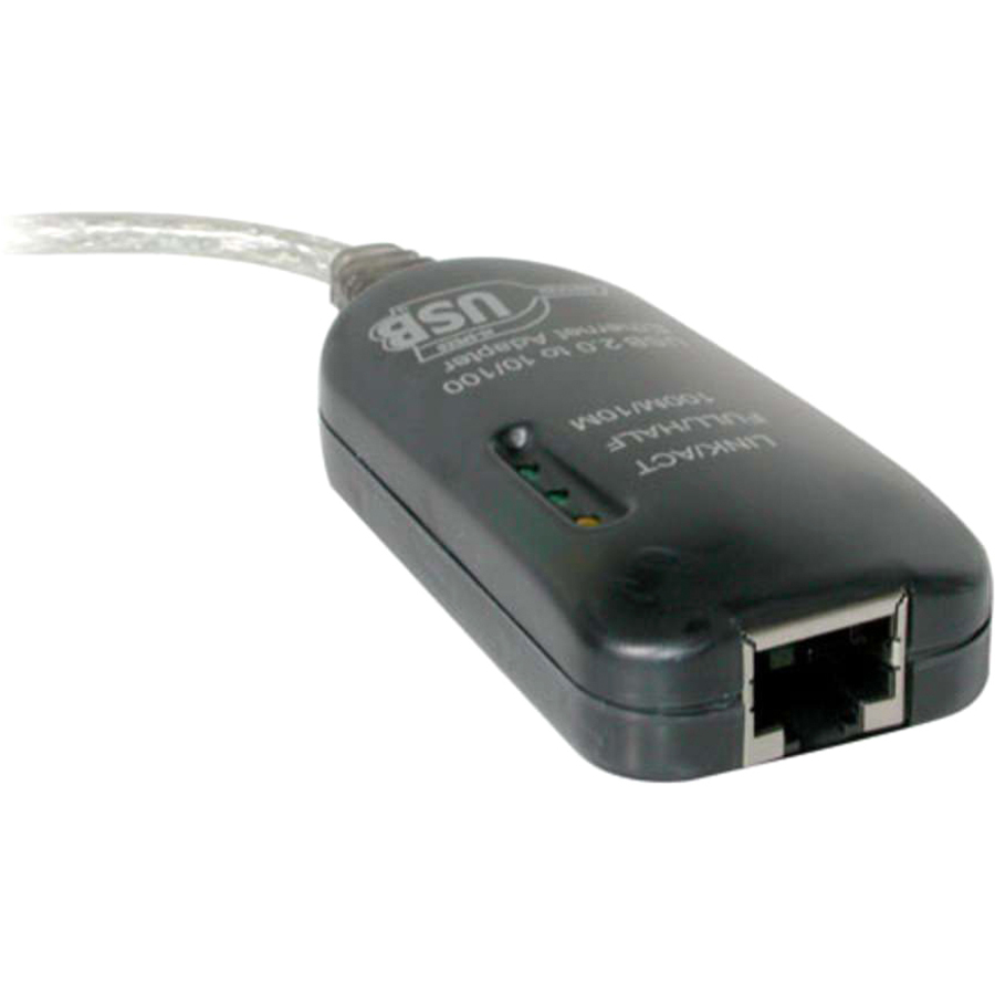 C2G 7.5in USB 2.0 to Ethernet Adapter - USB - 1 x RJ-45 - 10/100Base-TX