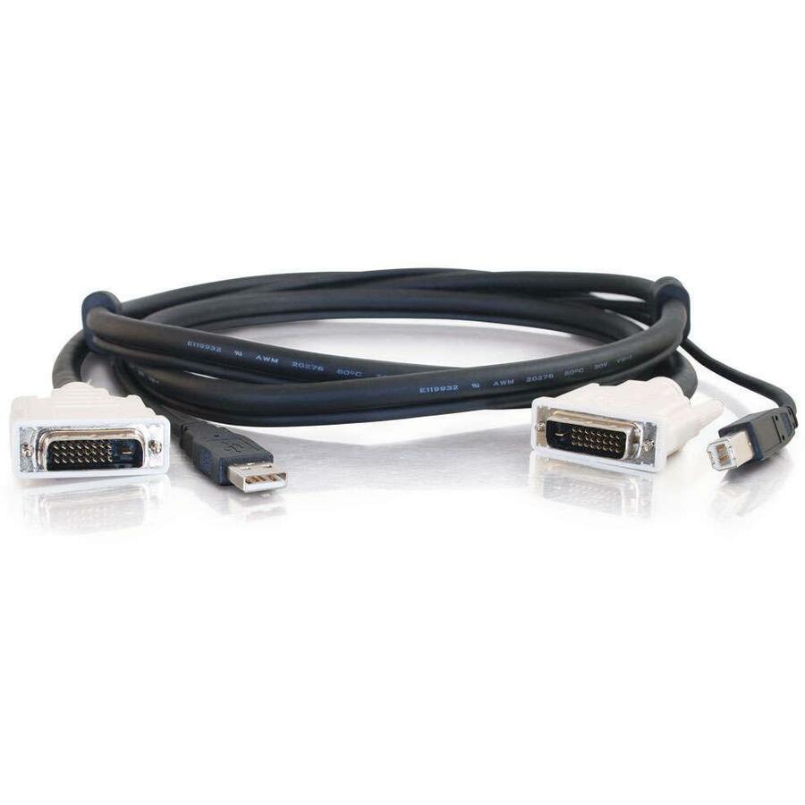 C2G 6ft DVI Dual Link + USB 2.0 KVM Cable - 6ft - Black
