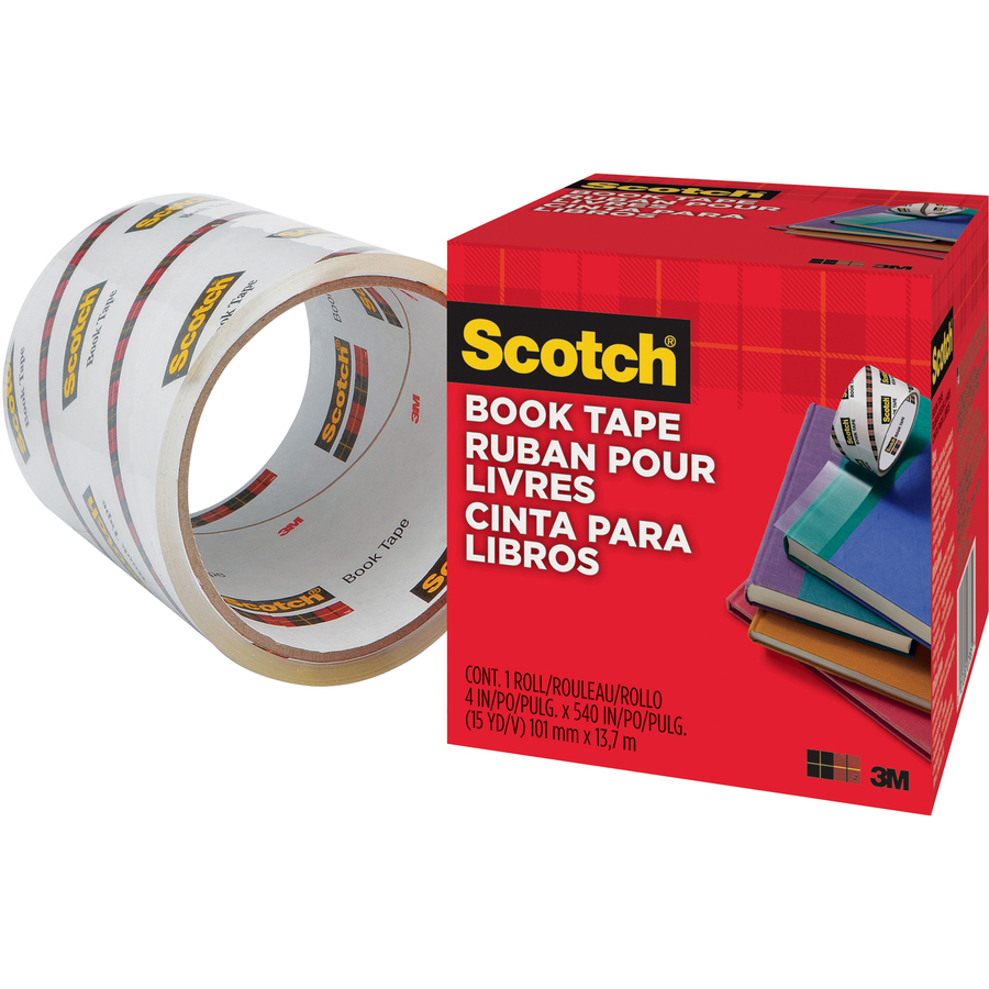 Scotch Book Tape, 3 Core, 2 x 15 yds, Clear (MMM8452)