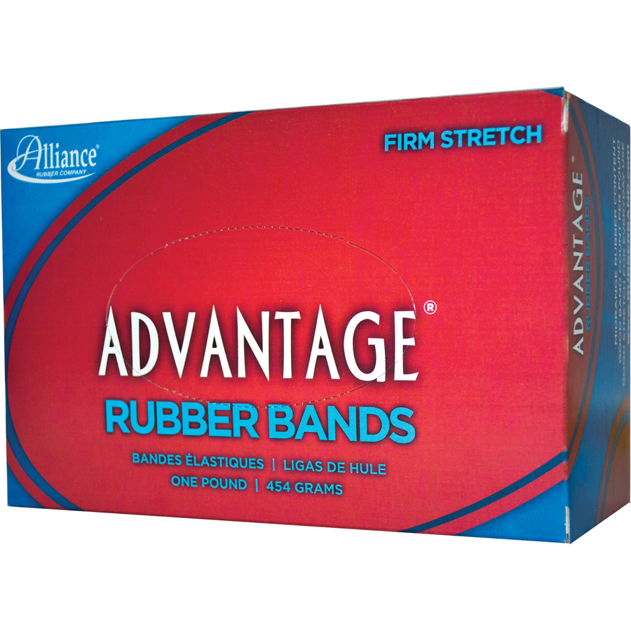 Alliance Rubber 26085 Advantage Rubber Bands - Size #8 - Approx. 5200 Bands - 7/8" x 1/16" - Natural Crepe - 1 lb Box