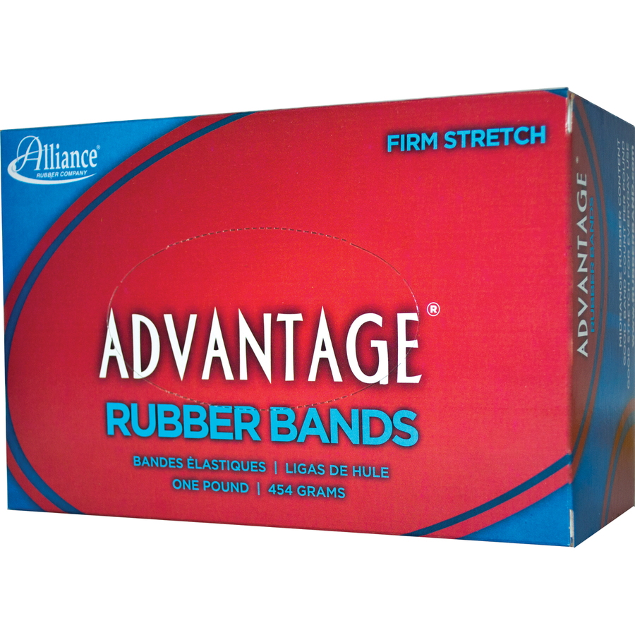Alliance Rubber 26545 Advantage Rubber Bands - Size #54 - Assorted Sizes - Natural Crepe - 1 lb Box