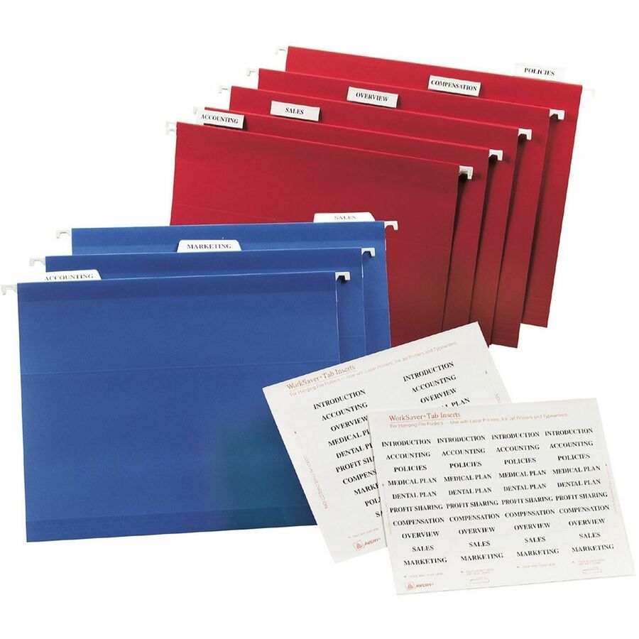 AVE11136 Avery Printable Tab Inserts For Hanging File AVE11136 Avery Printable Tab Inserts For Hanging File
