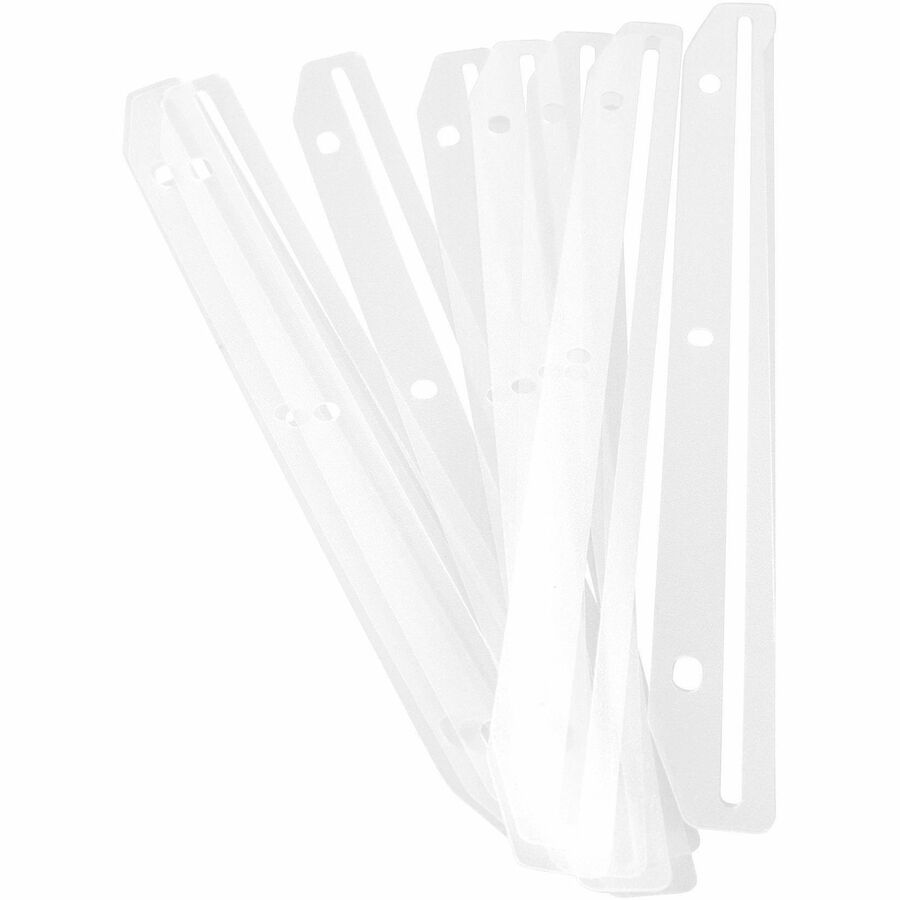 Baumgartens Magazine/Catalog Organizer Strips - 11.6" Length - 3 x Holes - Ring Binder - Clear - 12 / Pack