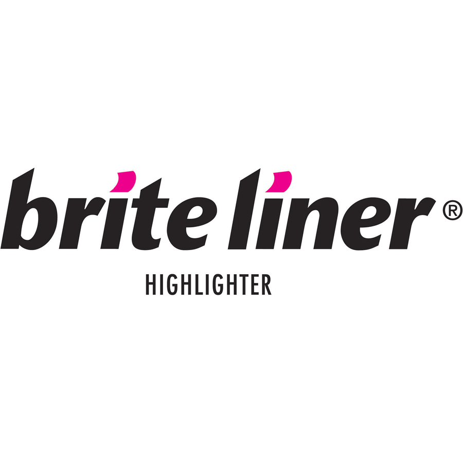 BIC Brite Liner Highlighters - Chisel Marker Point Style - Fluorescent Pink Water Based Ink - 1 Dozen