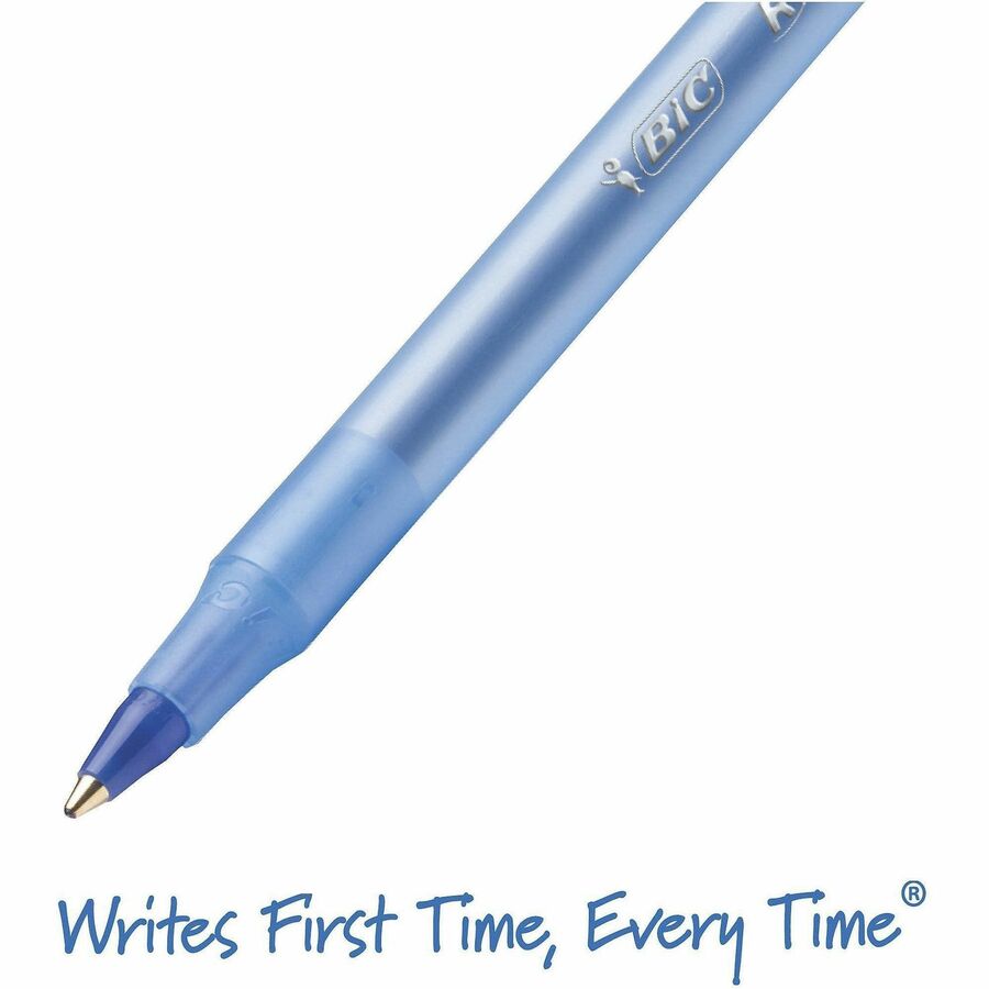 BIC Round Stic Penne A Sfera: Confezione 10, Punte Medie, Inchiostro Blu, Classiche E Affidabili