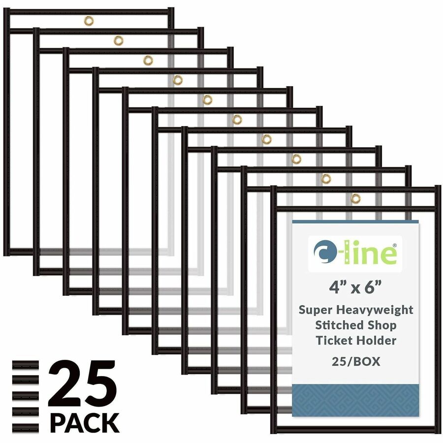 C-Line Stitched Vinyl Shop Ticket Holders