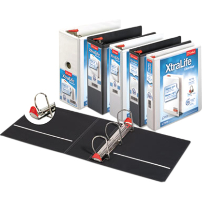 Cardinal XtraLife ClearVue Non-Stick Locking Slant-D Ring Binder - 1" Binder Capacity - Letter - 8 1/2" x 11" Sheet Size - 270 Sheet Capacity - 1" Spine Width - 3 x D-Ring Fastener(s) - 2 Inside Front & Back Pocket(s) - Polyolefin - White - 408.2 g - Recy - Presentation / View Binders - CRD26300
