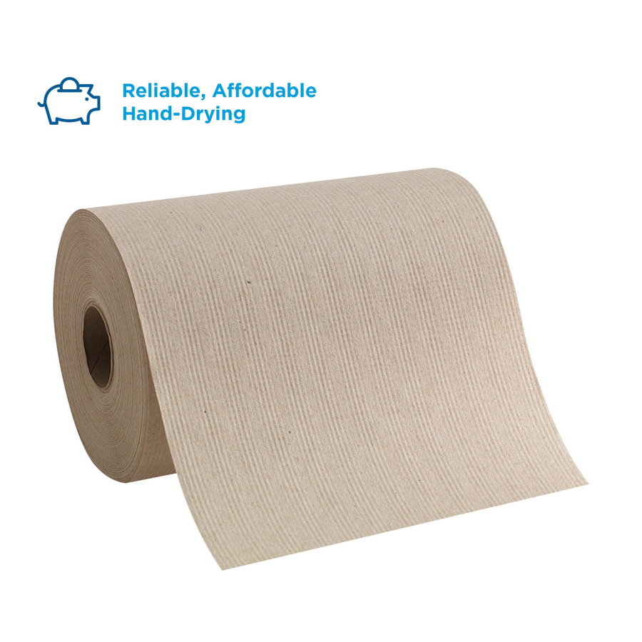 Georgia Pacific 26401 Envision Unperforated Paper Towel Rolls- 7-7/8 x  350'- Brown- 12/Carton 