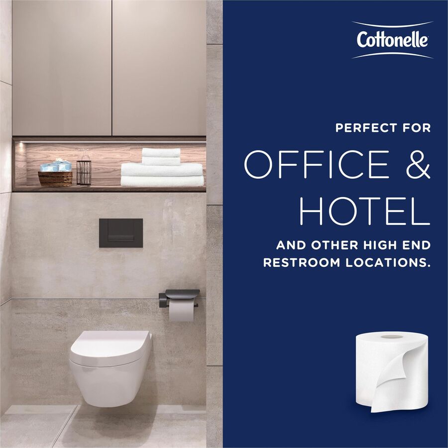 Cottonelle Standard Roll Bathroom Tissue - 2 Ply - 4" x 4" - 451 Sheets/Roll - White - Soft - For Washroom - 60 / Carton - Bathroom Tissues - KCC17713