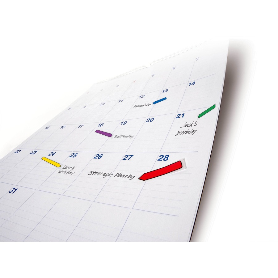 Post-it® 1/2"W Arrow Flags in On-the-Go Dispenser - Bright Colors - 20 x Blue, 20 x Green, 20 x Purple, 20 x Red, 20 x Yellow - 0.50" x 1.75" - Arrow, Rectangle - Unruled - Blue, Green, Purple, Red, Yellow, Assorted - Removable, Self-adhesive - 100 /  - Flags - MMM684ARR1