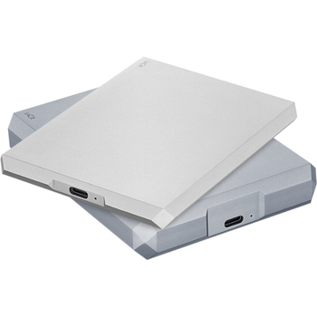 LaCie Mobile Drive 4 TB Hard Drive, 2.5&quot; External, USB 3.1 Type C, Moon Silver, 1/EA