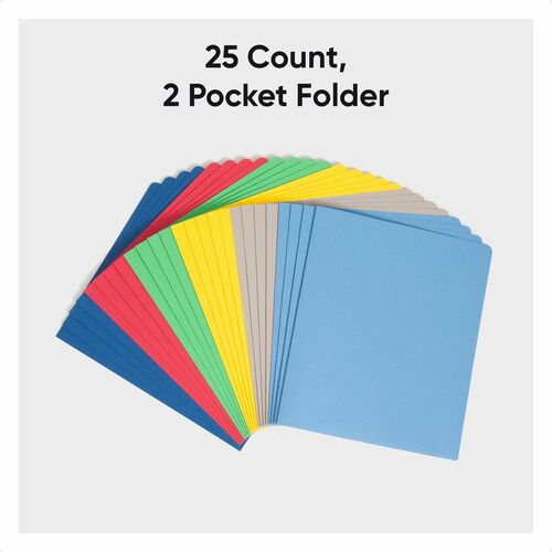 Smead Lockit Two-Pocket Folder - Letter Size, Dark Blue, 25 Per Box - View #5