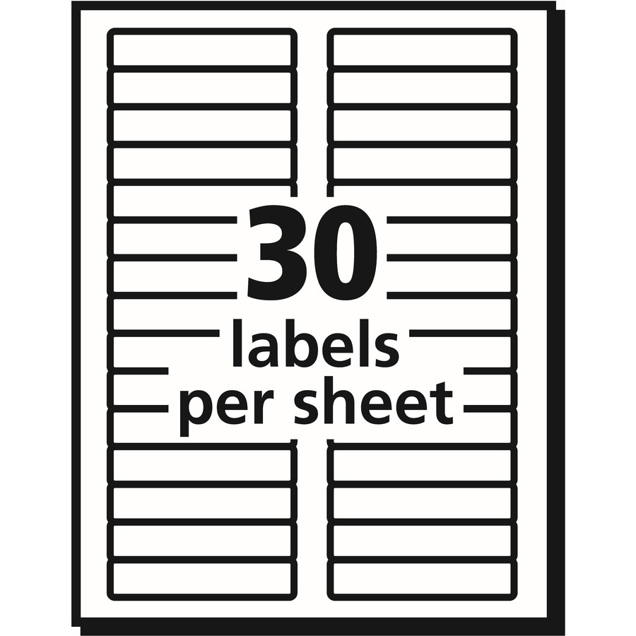 Avery® File Folder Labels, 2/3" x 37/16" , 750 White Labels (8366