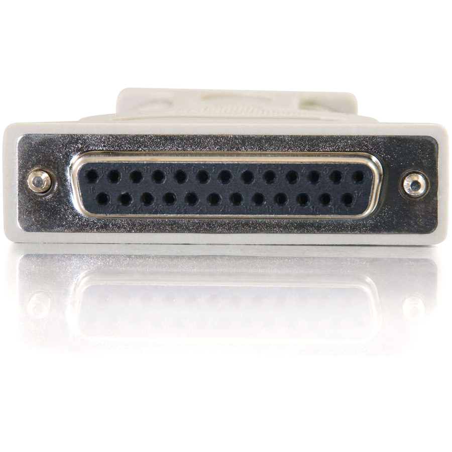 C2G DB9 Male to DB25 Female Serial Adapter - 1 Pack - 1 x 9-pin DB-9 Serial Male - 1 x 25-pin DB-25 Serial Female - Beige