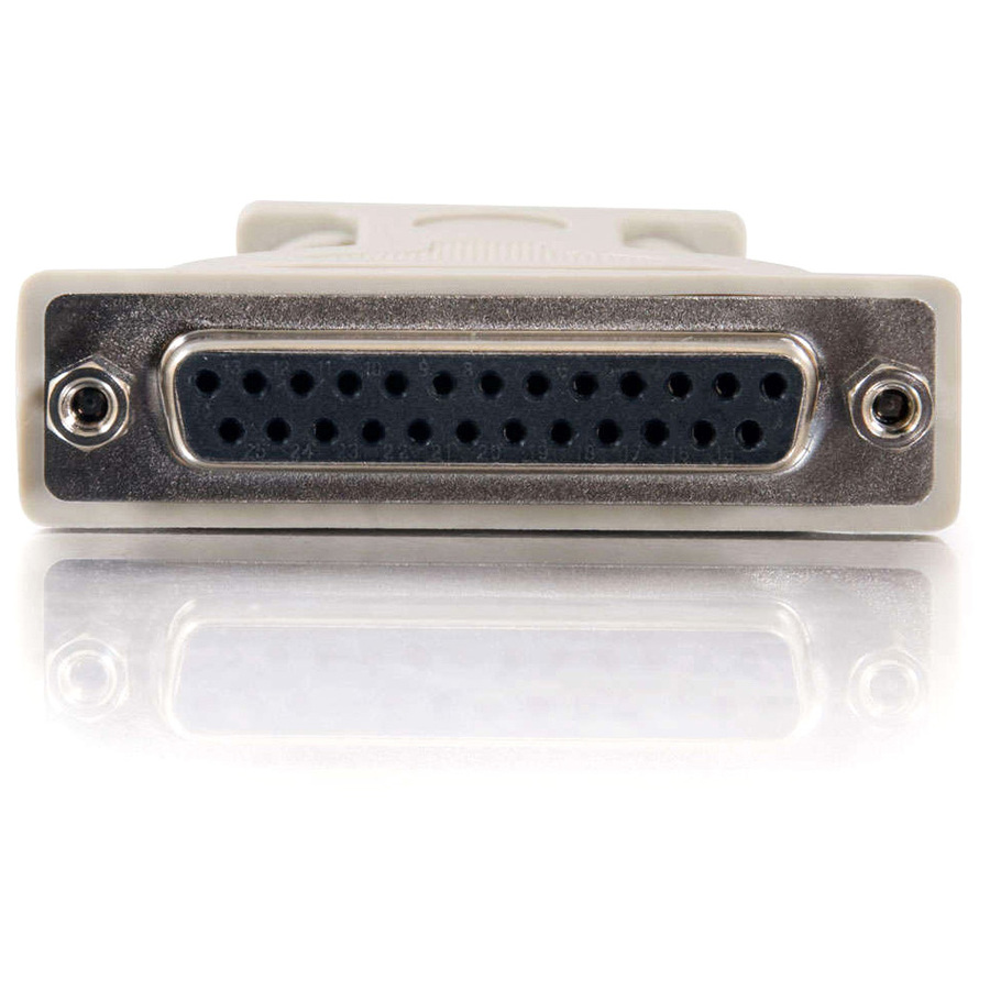 C2G DB9 Female to DB25 Female Serial Adapter - 1 Pack - 1 x 9-pin DB-9 RS-232 Serial Female - 1 x 25-pin DB-25 RS-232 Serial Female - Beige