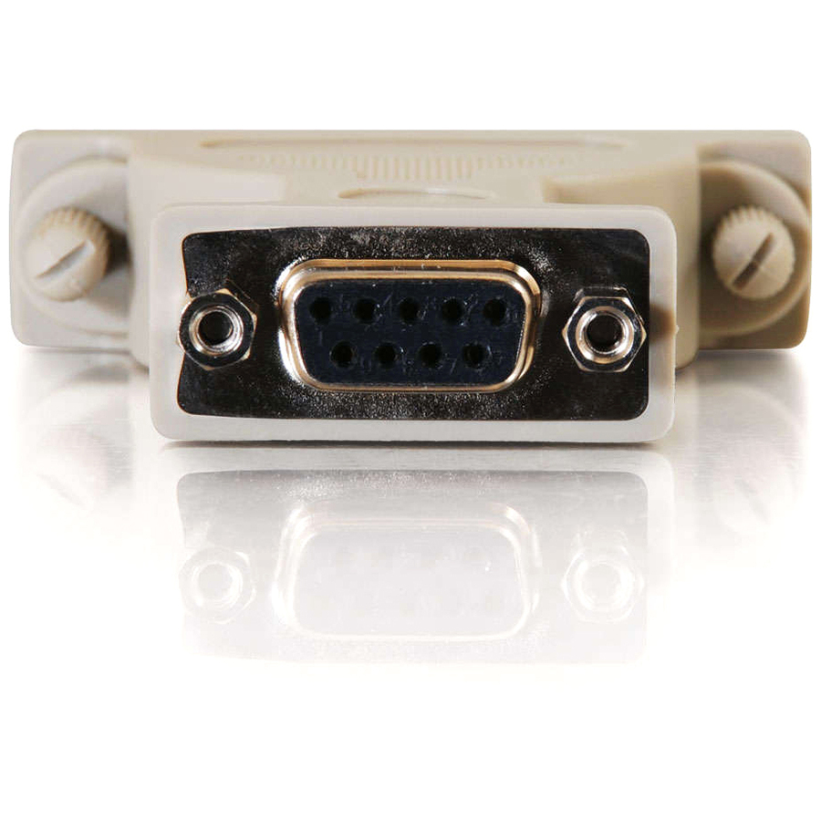 C2G DB9 Female to DB25 Male Serial Adapter - 1 Pack - 1 x 9-pin DB-9 Serial Female - 1 x 25-pin DB-25 Serial Male - Beige