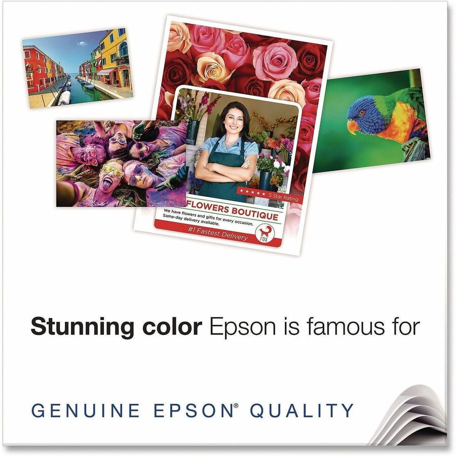 EPSS041465 - Premium Photo Paper Glossy offers a high-gloss finish that is perfect for printing your favorite cherished photos and enlargements for use with glass frames and photo albums. Design has the look and feel of traditional photographs. This quick-drying paper is smudge-resistant, water-resistant with a smooth, bright white, resin-coated stock. Long-lasting prints preserve your treasured memories.