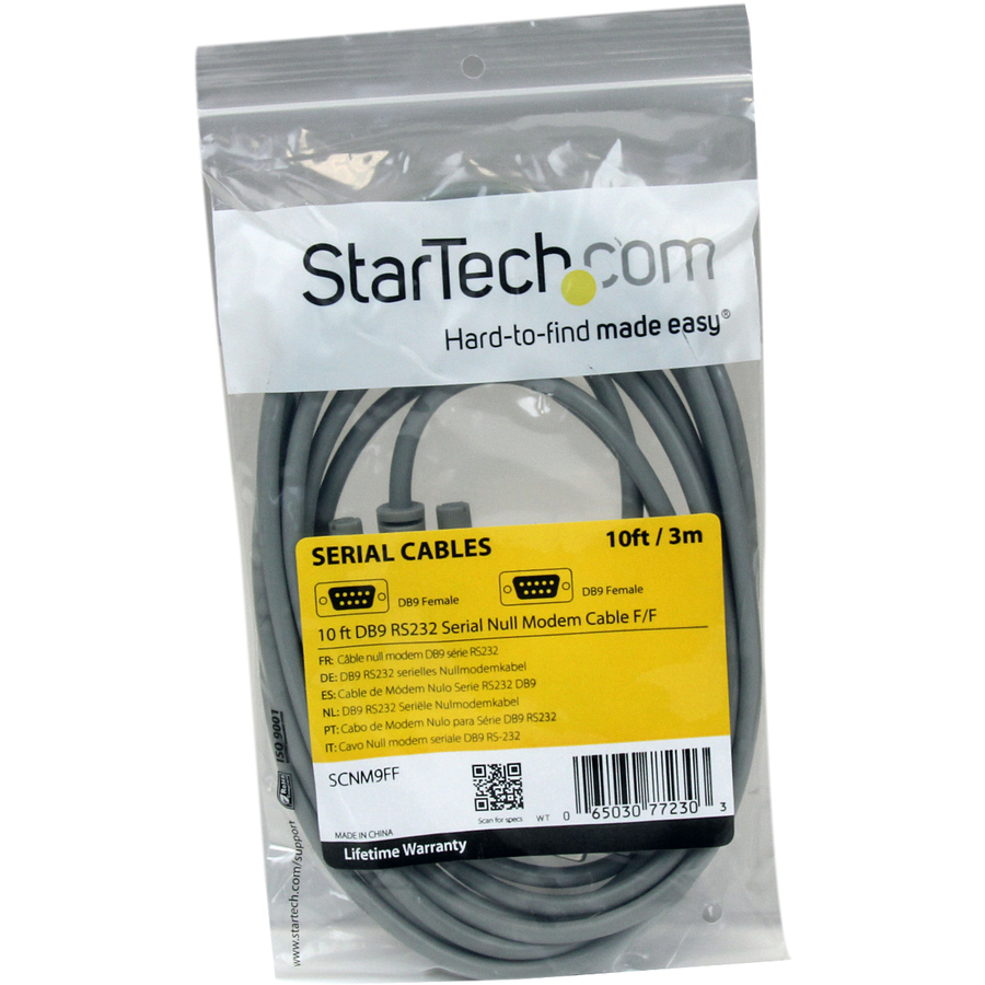 StarTech Serial Null modem cable - DB-9 (F) - DB-9 (F) - 3 m