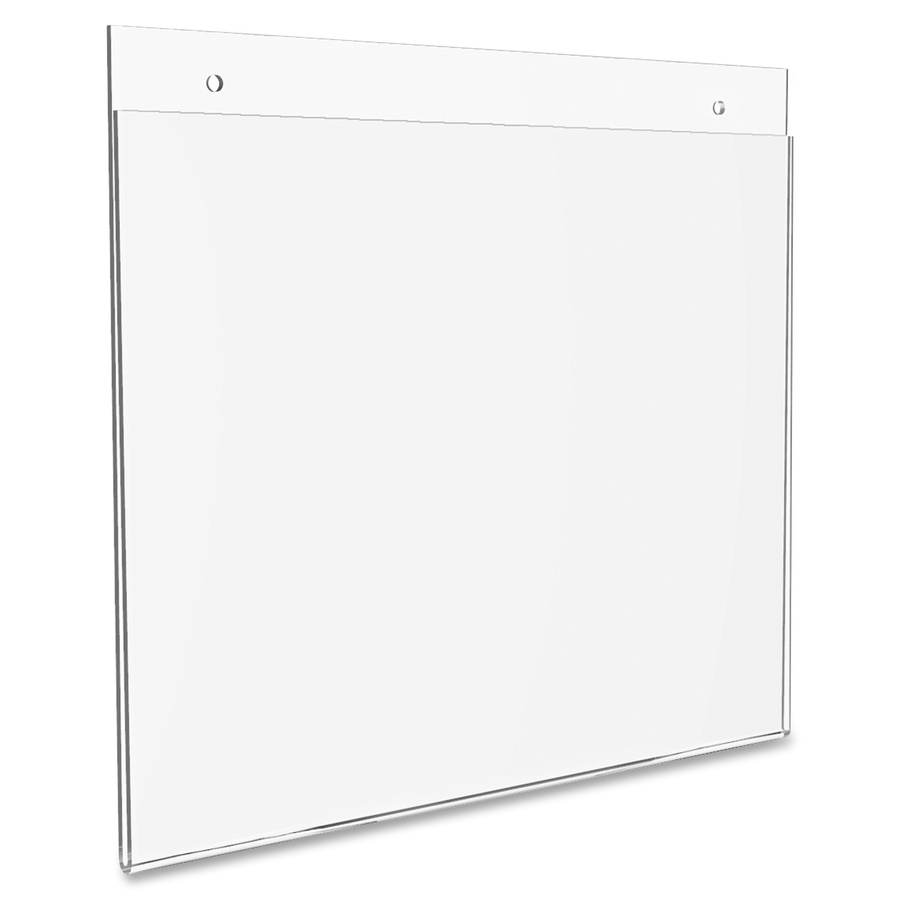 Deflecto Classic Image Wall Mount Sign Holders - 1 Each - 11" (279.40 mm) Width x 8.50" (215.90 mm) Height - Plastic - Clear = DEF68301