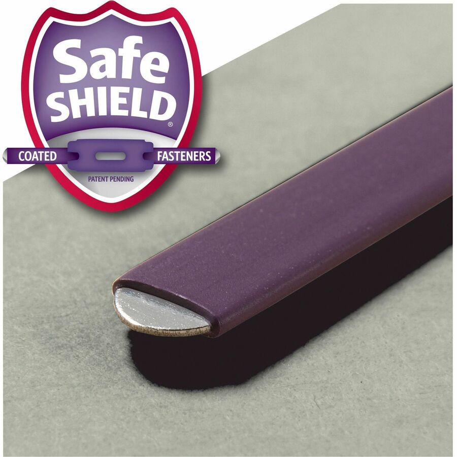 Smead SafeSHIELD 2/5 Tab Cut Legal Recycled Classification Folder - 8 1/2" x 14" - 2" Expansion - 2 x 2S Fastener(s) - 2" Fastener Capacity for Folder - Top Tab Location - Right of Center Tab Position - 1 Divider(s) - Pressboard - Gray, Green - 100% Recyc