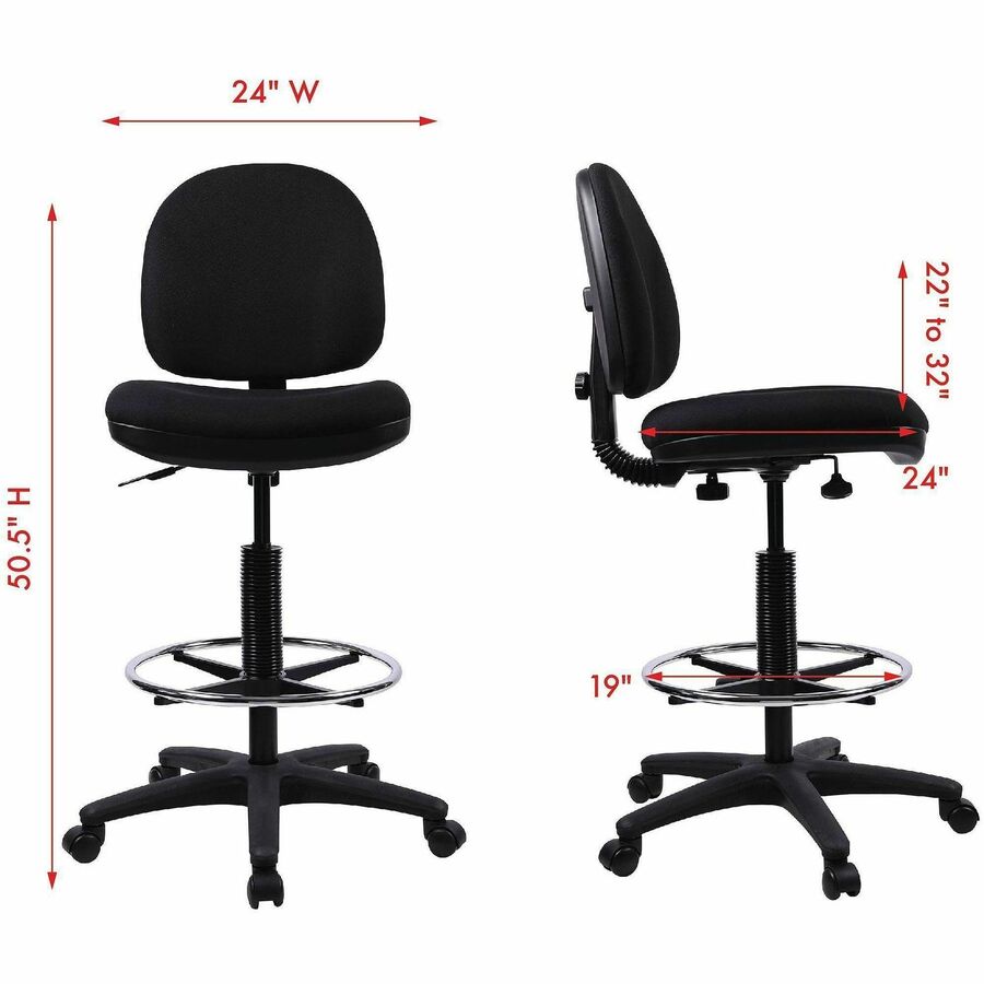 Lorell - Tabouret r&eacute;glable avec dossier Millenia Series