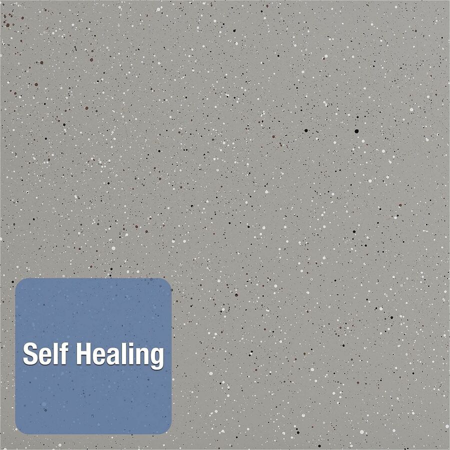 Quartet Contour Bulletin Board - 36" Board Height x 48" Board Width - Faux Granite Surface - Self-healing, Durable - Black Frame - 1 Each