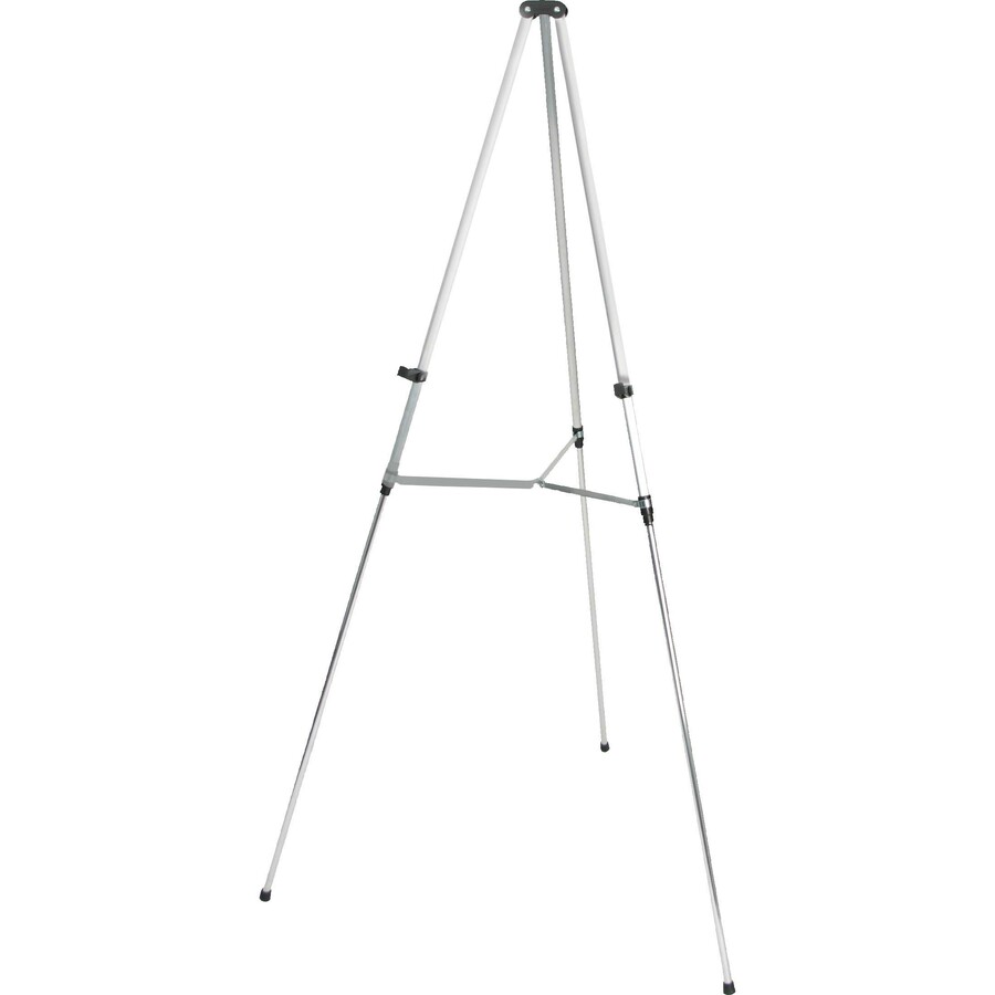 Quartet Lightweight Telescoping Display Easel - 11.34 kg Load Capacity - 66" (1676.40 mm) Height - Aluminum, Steel, Metal - Silver - Easel Boards - QRT50E