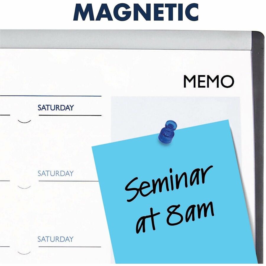 Quartet Arc Cubicle Whiteboard Calendar - 18" Board Height x 30" Board Width - White Natural Cork Surface - Magnetic, Calendar, Durable, Lightweight - Silver Aluminum Frame - 1 Each