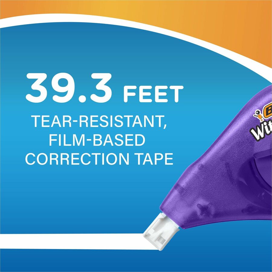 BIC Wite-Out Brand EZ Correct Correction Tape, 39.3 Feet - 10-Count Pack of  white Correction Tape, Fast, Clean and Easy to Use Tear-Resistant Tape  Office or School Supplies
