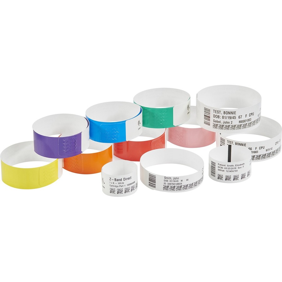 HC100, Wristband, Polypropylene, 1x11in (25.4x279.4mm); Direct thermal, Z-Band Direct, Adhesive closure, HC100 cartridge, 200/roll, 6/box, Purple — alternate view 3