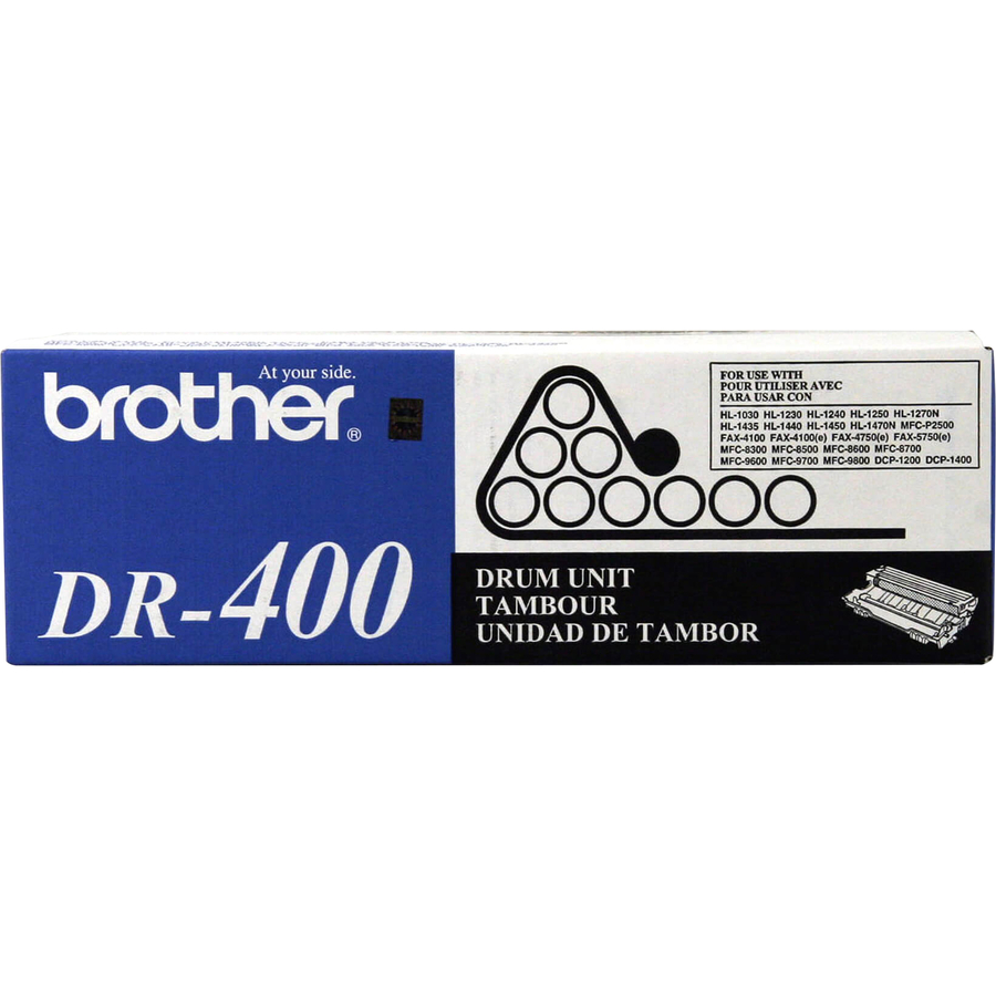 Brother DR400 Replacement Drum Unit - Laser Print Technology - Black - Retail - 1 Each