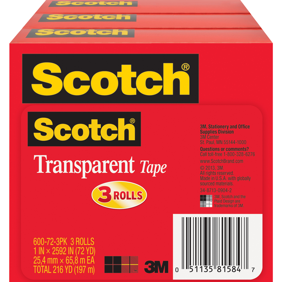Scotch Glossy Transparent Tape - 2 pack
