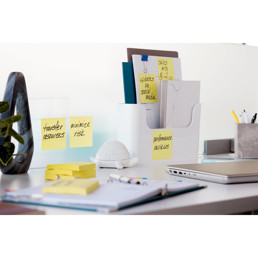 Post-it® Notes Original Notepads - 1800 - 3" x 3" - Square - 100 Sheets per Pad - Unruled - Canary Yellow - Paper - Removable - 18 / Pack