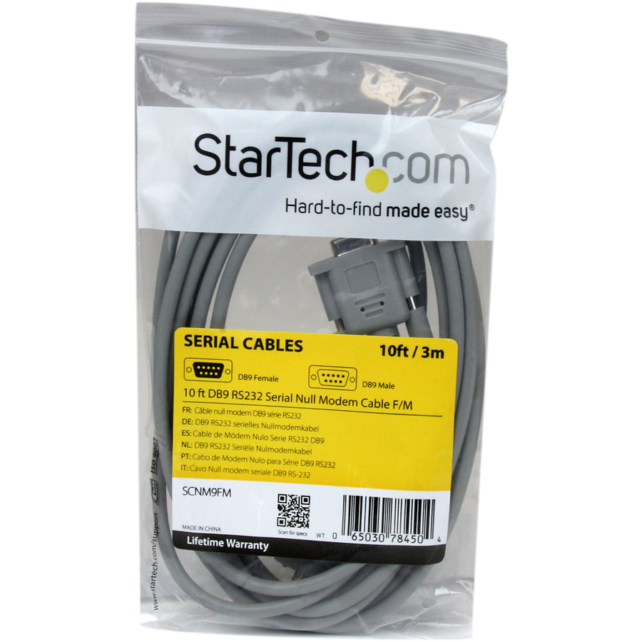 StarTech Serial Null modem cable - DB-9 (F) - DB-9 (F) - 10 ft - Transfer files via serial connection