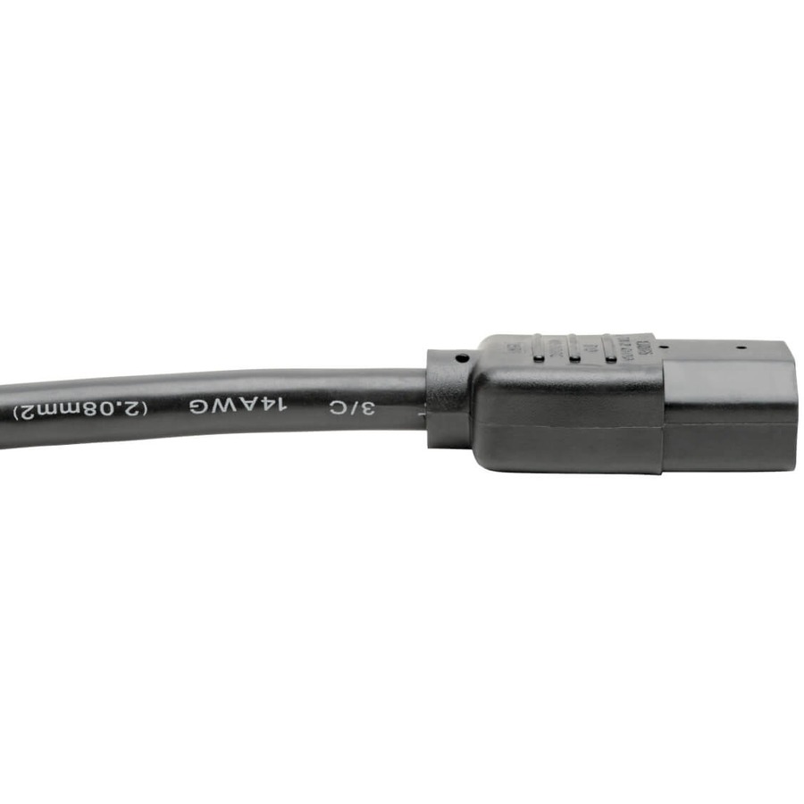 Tripp Lite by Eaton Heavy-Duty PDU Power Cord C13 to C14 - 15A 250V 14 AWG 6 ft. (1.83 m) Black