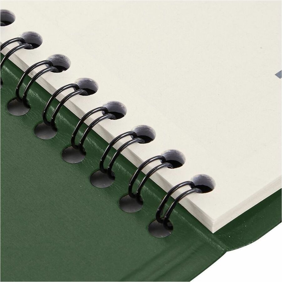 At-A-Glance Recycled Planner - Large Size - Monthly - 13 Month - January 2024 - January 2025 - 1 Month Double Page Layout - 9" x 11" Sand Sheet - Wire Bound - Desktop - Green - Paper, Simulated Leather, Faux Leather - Address Directory, Phone Directory, P