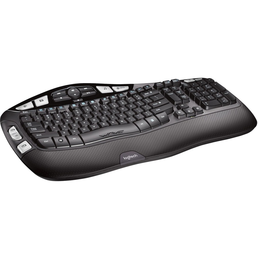 Logitech Wireless Keyboard K350 - Wireless Connectivity - RF - USB Interface - AA Battery Size Supported