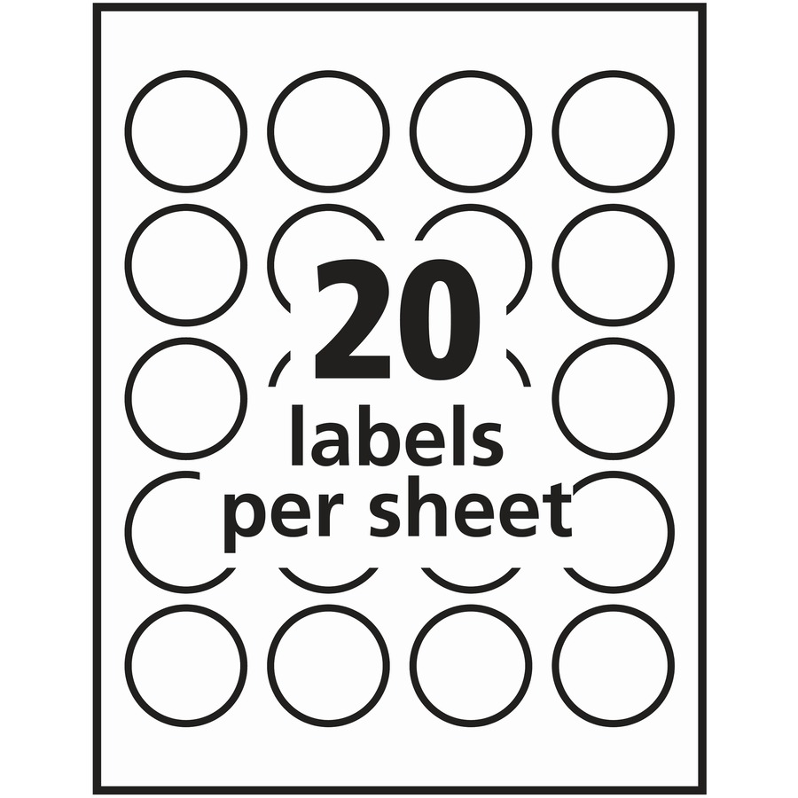 Avery® Glossy Permanent Multipurpose Round Labels Multipurpose ID