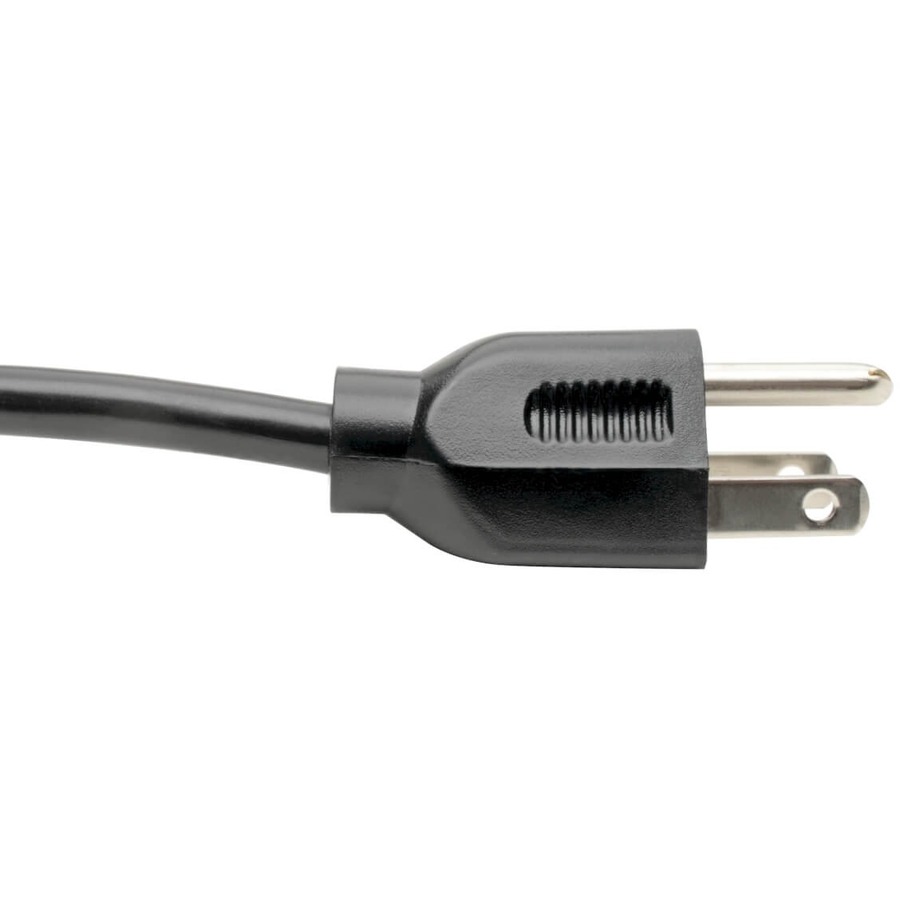 Tripp Lite by Eaton Computer Power Cord NEMA 5-15P to Right-Angle C13 - 10A 125V 18 AWG 6 ft. (1.83 m) Black