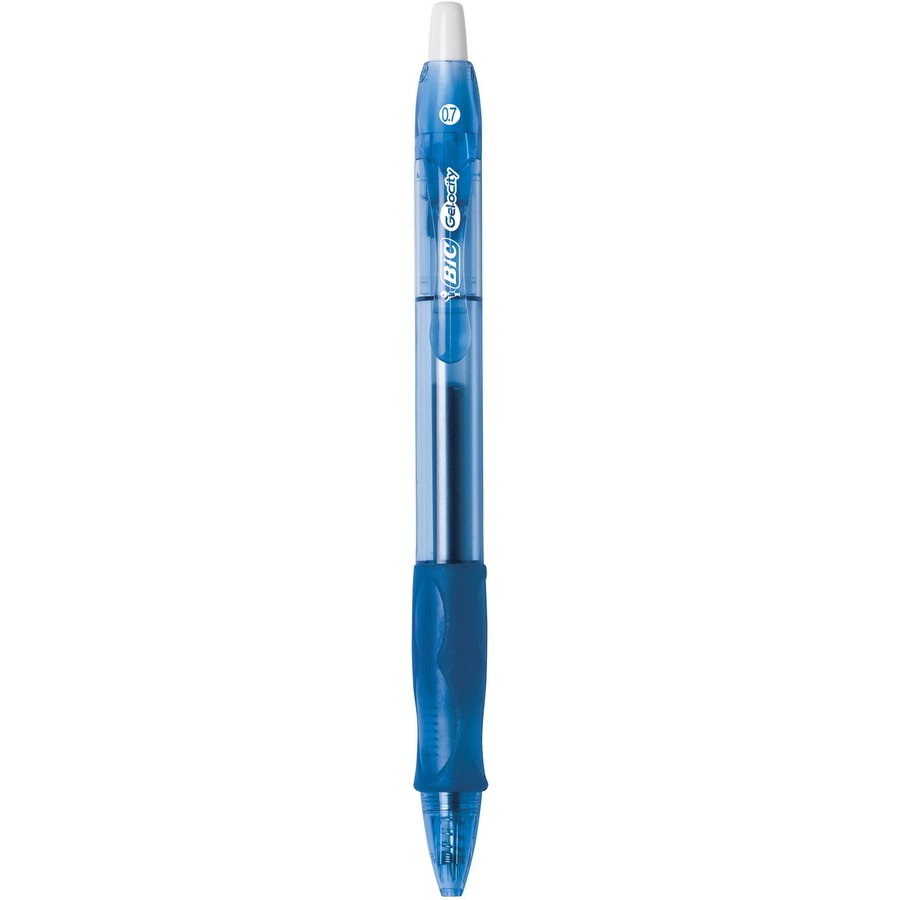 BIC Gel-ocity Gel Retractable Pen - Medium Pen Point - 0.7 mm Point Size - Retractable - Blue Gel-based Ink - SOLD EA. - Gel Ink Pens - BICRLC11BLU