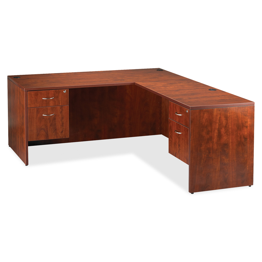 Lorell Essentials Rectangular Desk Shell - 59" x 29.5" x 29.5" - Finish: Cherry, Laminate = LLR69409