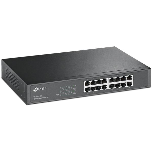 TP-LINK (TL-SG1016D) 16-port Gigabit Desktop/Rackmount Green Switch