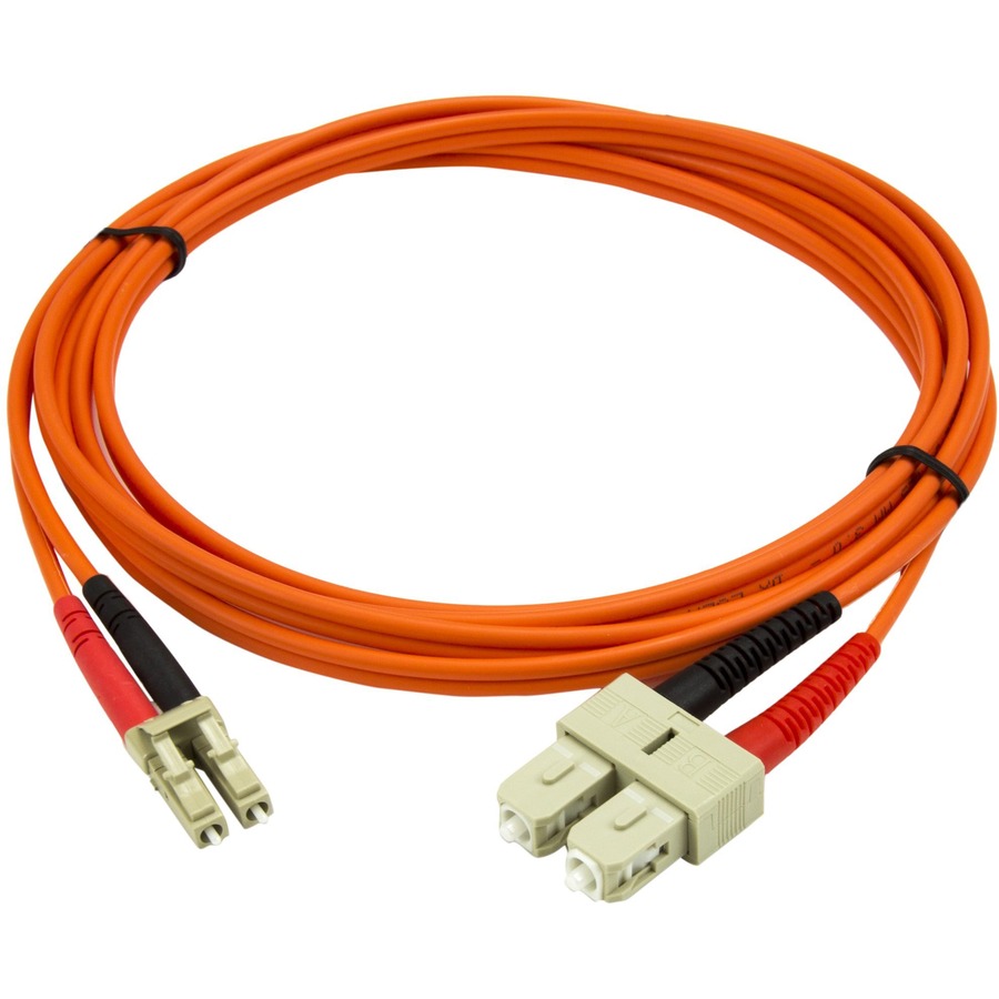 2m (6ft) LC/UPC to LC/UPC OM4 Multimode Fiber Optic Cable, 50/125µm  LOMMF/VCSEL Zipcord Fiber, 100G Networks, Low Insertion Loss, LSZH Fiber  Patch