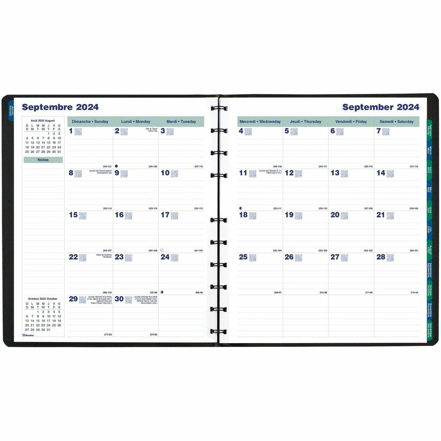 Blueline Miracle Bind/Twin Wire 16-Month Monthly Planner, 11"x 9-1/16" , Bilingual